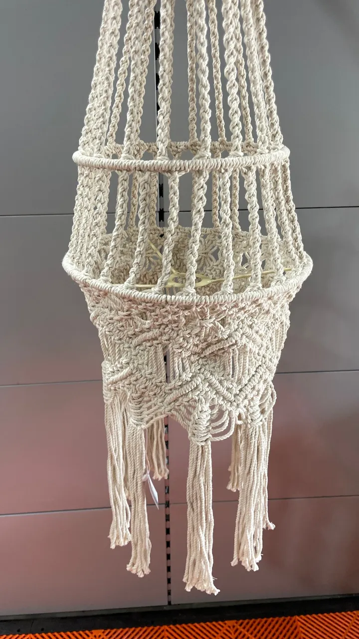 Makramee-Hängelampenschirm / Boho-Lampenschirm